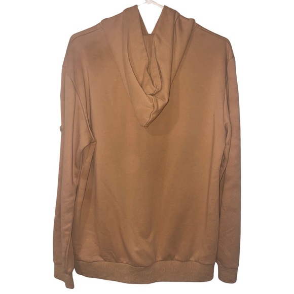 Balenciaga Brown Logo Hoodie Size M - Authentic Designer Sweatshirt - Picture 2 of 3